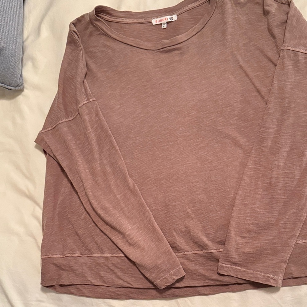 Sunday Best Dusty Rose Long Sleeve Sweatshirt